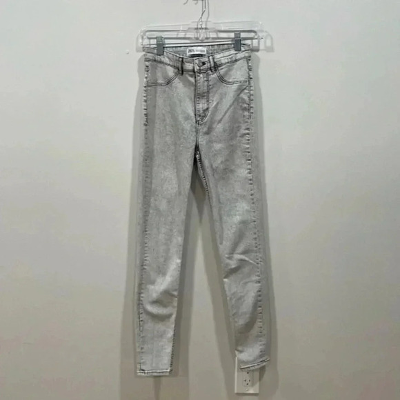 🍁 Zara elastic high rise jeggings size 4 8197/026 - Picture 2 of 9